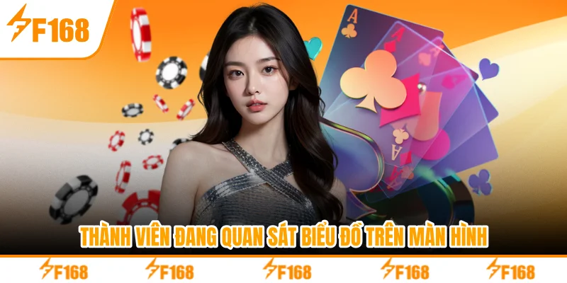 Thành viên đang quan sát biểu đồ trên màn hình